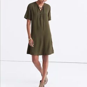 Madewell novella lace up dress xs